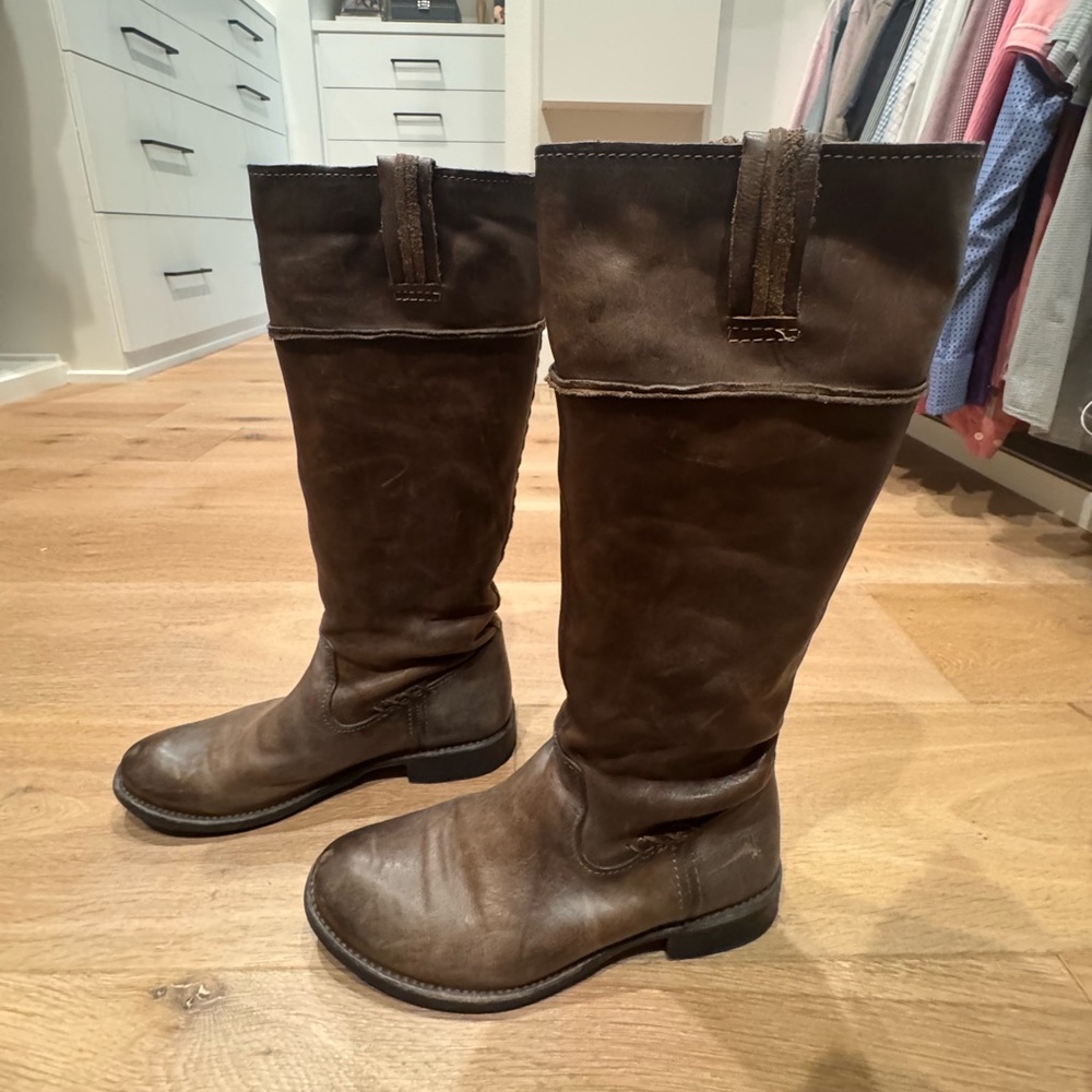 Women’s Shirley Artisan Tall Riding Boot in Charcoal Leather
